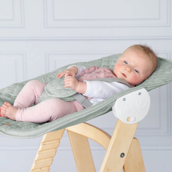 Svetlo zelen/naraven otroški stol za hranjenje Style Born Up 2in1 – Roba