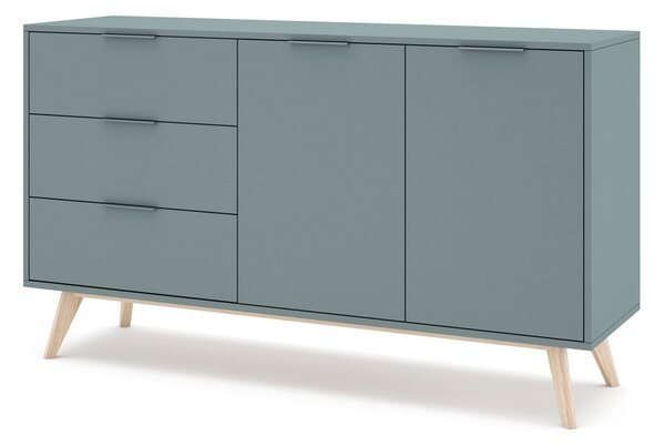 Prašno zelena komoda 140x81x40 cm Pisco – Marckeric