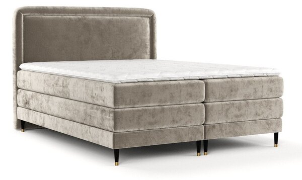 Svetlo rjava boxspring postelja 160x200 cm Dove – Maison de Rêve