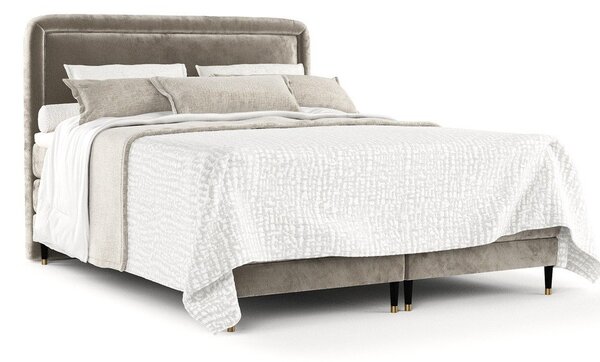 Svetlo rjava boxspring postelja 160x200 cm Dove – Maison de Rêve