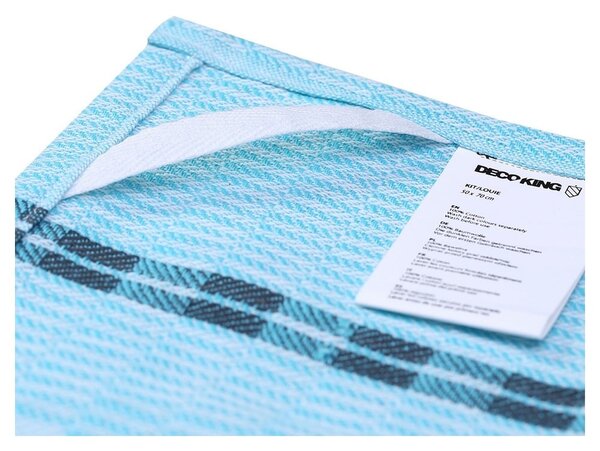 Komplet 10 turkizno-sivih bombažnih krp DecoKing Louie, 50 x 70 cm