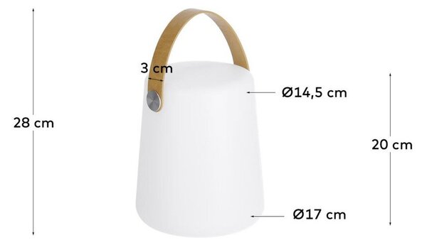 Belo-rjava zunanja svetilka Kave Home Dialma