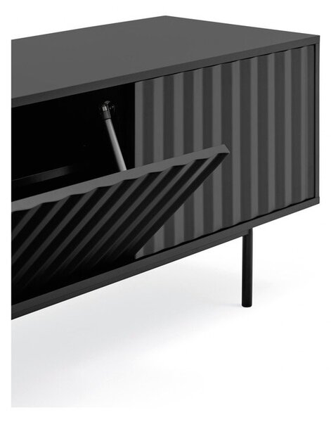 Črna TV omarica 180x52 cm Sierra – Teulat