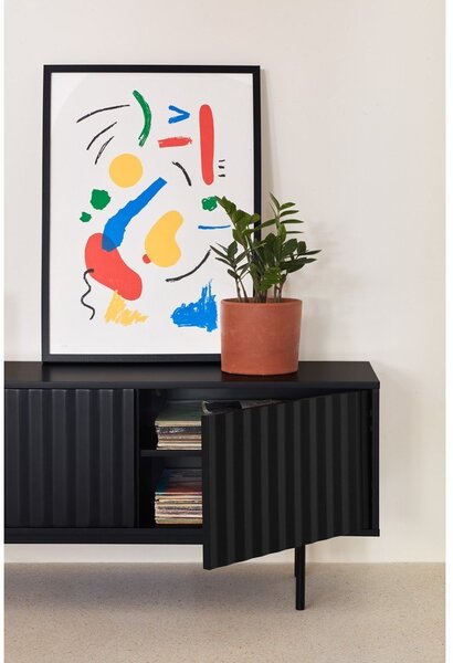 Črna TV omarica 180x52 cm Sierra – Teulat