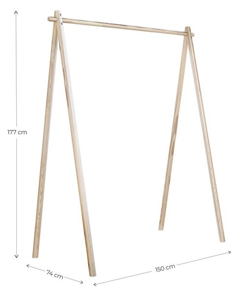 Stojalo za oblačila iz rjavega borovega lesa Hongi - Karup Design