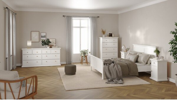 Bela visoka komoda 96x140 cm Paris – Tvilum
