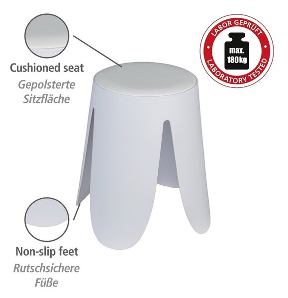 Bel plastičen stolček Comiso – Wenko