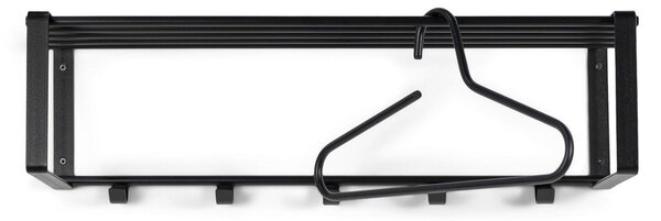 Črn kovinski stenski obešalnik s polico 70 cm Rex – Spinder Design