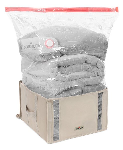 Vakuumska tekstilna škatla za shranjevanje oblačil 42x40x25 cm Life – Compactor