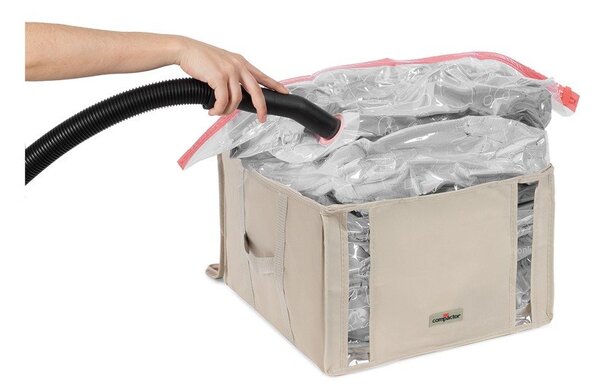 Vakuumska tekstilna škatla za shranjevanje oblačil 42x40x25 cm Life – Compactor