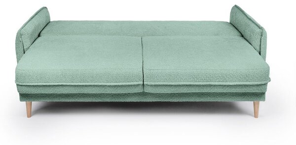 Zelena raztegljiva sedežna garnitura iz tkanine bouclé 215 cm Patti – Bonami Selection