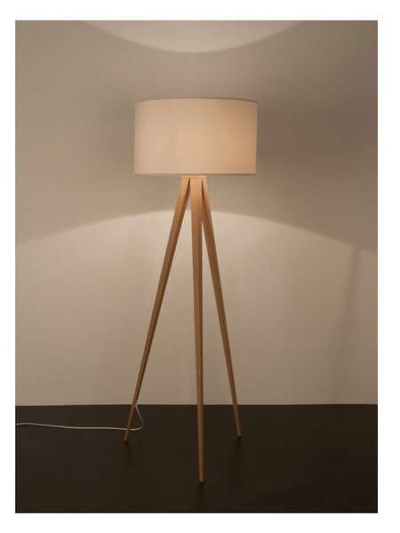 Bela talna svetilka Zuiver Tripod Wood, ø 50 cm