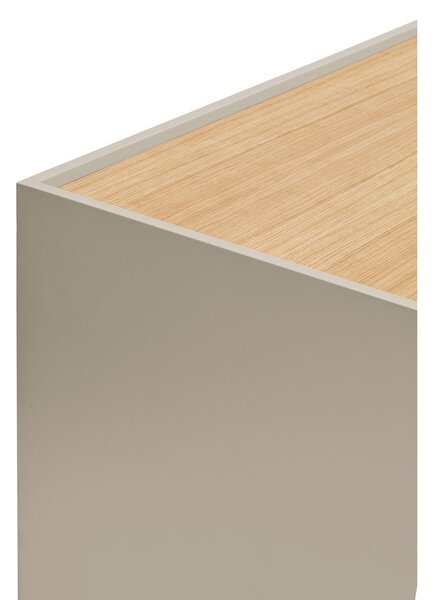 Bež/naravna visoka komoda v hrastovem dekorju 100x120 cm Otto – Teulat