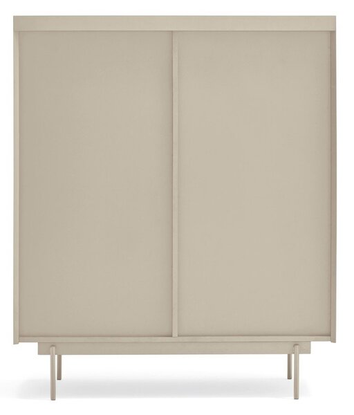 Bež/naravna visoka komoda v hrastovem dekorju 100x120 cm Otto – Teulat