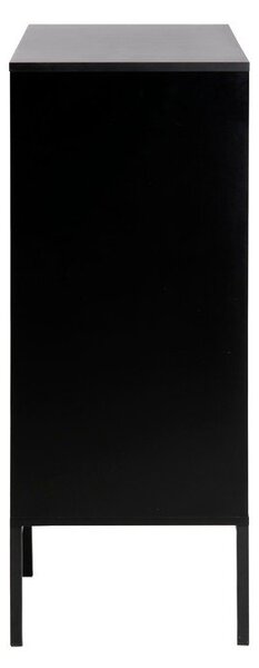 Črna visoka komoda v hrastovem dekorju 80x103 cm Seaford – Actona