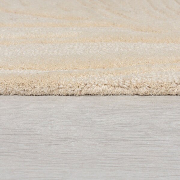 Bež volnena preproga Flair Rugs Lino Leaf, 120 x 170 cm