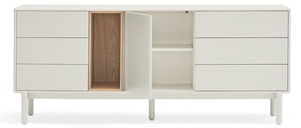 Kremno bela komoda 180x76x40 cm Corvo – Teulat