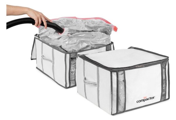 Vakuumske/ojačane tekstilne škatle za shranjevanje oblačil v kompletu 2 ks 42x25x25 cm Life – Compactor