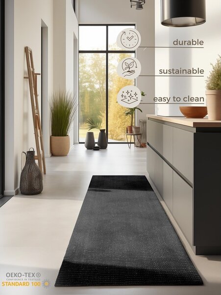 Črn tekač iz jute 80x200 cm Bouclé – Hanse Home