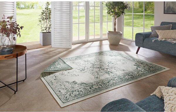 Zeleno-krem zunanja preproga NORTHRUGS Borbon, 160 x 230 cm
