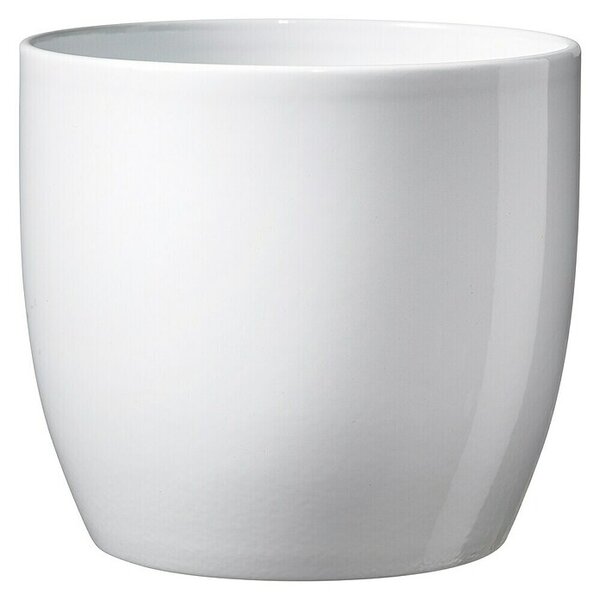 SK Okrogli lonec Basel Full Colore (Zunanje dimenzije (Ø x V): 10 x 8 cm, Bela, Keramika, Sijaj)