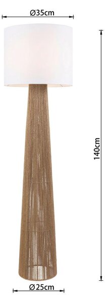 Mömax Stoječa Svetilka Mozu, Rjava, Bela, Ca. 35/140 Cm