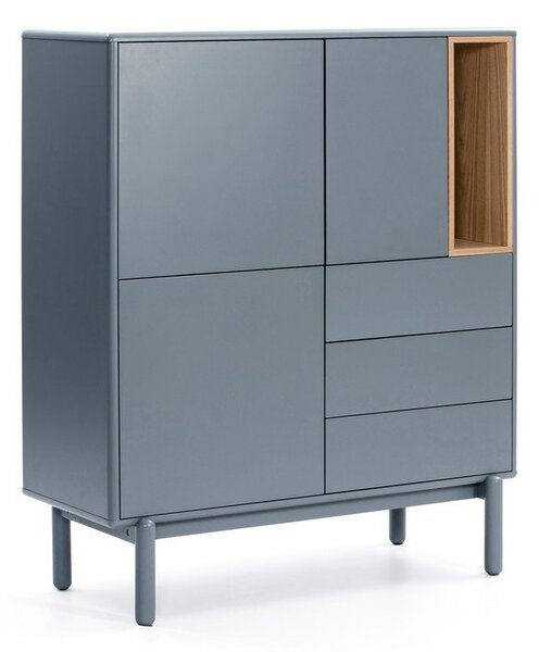 Modra/siva visoka komoda 100x120 cm Corvo – Teulat
