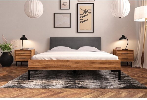 Oblazinjena hrastova zakonska postelja 180x200 cm Abises 1 - The Beds