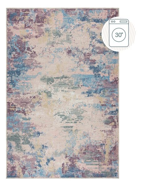 Modro-vijolična pralna preproga iz mešanice recikliranih vlaken 160x230 cm Reid – Flair Rugs