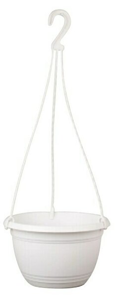 Viseči cvetlični lonec (Plastika, Bela, Premer: 25 cm)