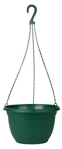 Viseči cvetlični lonec (Plastika, Zelena, Premer: 25 cm)