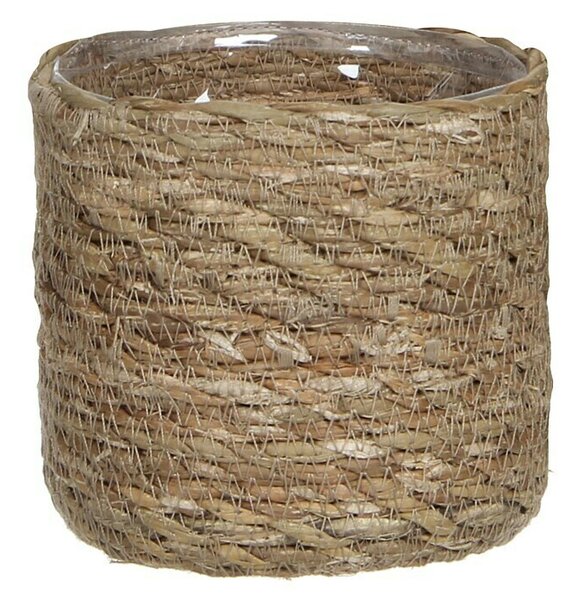 Mica Decorations Košara za rastline Atlantic (Zunanje dimenzije (Ø x V): 12 x 12 cm, Naravni materiali, Rjava)
