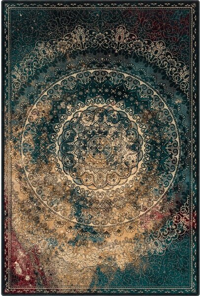 Modrozelena volnena preproga 200x300 cm Ann – Agnella
