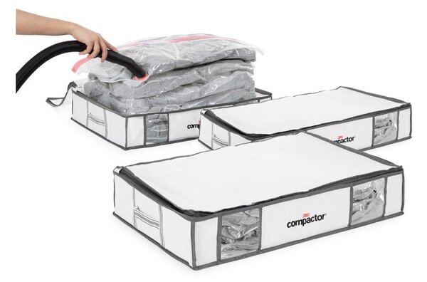 Vakuumske/ojačane tekstilne škatle za shranjevanje oblačil v kompletu 3 ks 45x65x15,5 cm Life – Compactor
