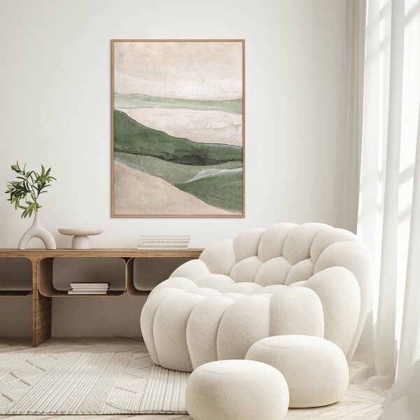 Ročno naslikana slika 90x120 cm Green Field – Malerifabrikken