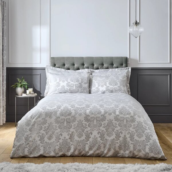 Siva posteljnina Catherine Lansfield Jacquard, 135 x 200 cm