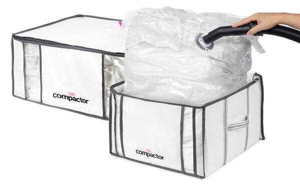 Vakuumske ojačane tekstilne škatle za shranjevanje oblačil v kompletu 2 ks 65x45x27 cm Life – Compactor