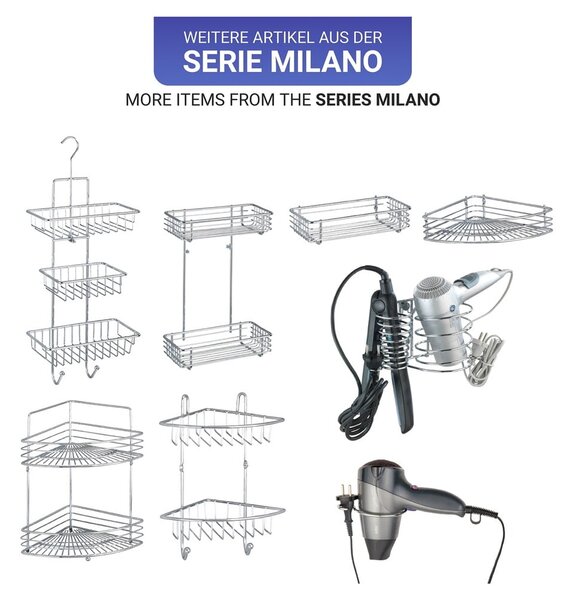 Kotna kopalniška polica Wenko Milano