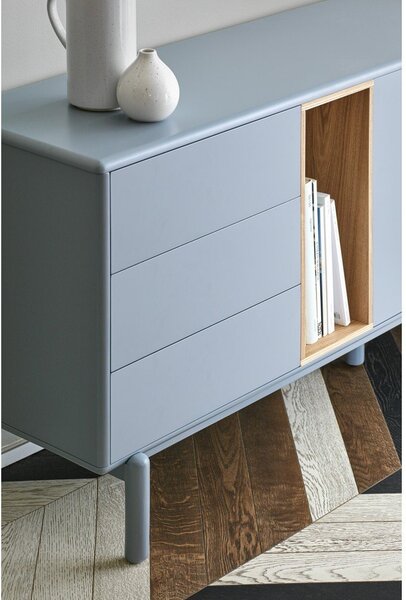 Modra/siva nizka komoda 180x76 cm Corvo – Teulat