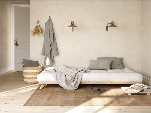 Zakonska postelja iz borovega lesa z letvenim dnom Karup Design Senza Bed Natural, 180 x 200 cm