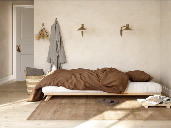 Zakonska postelja iz borovega lesa z letvenim dnom Karup Design Senza Bed Natural, 180 x 200 cm
