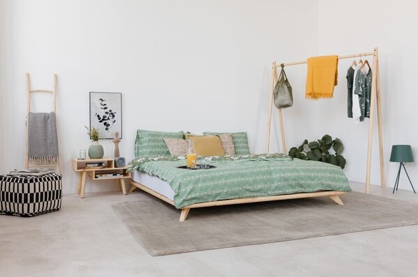 Zakonska postelja iz borovega lesa z letvenim dnom Karup Design Senza Bed Natural, 180 x 200 cm