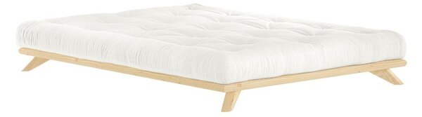 Zakonska postelja iz borovega lesa z letvenim dnom Karup Design Senza Bed Natural, 180 x 200 cm