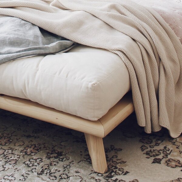 Zakonska postelja iz borovega lesa z letvenim dnom Karup Design Senza Bed Natural, 180 x 200 cm