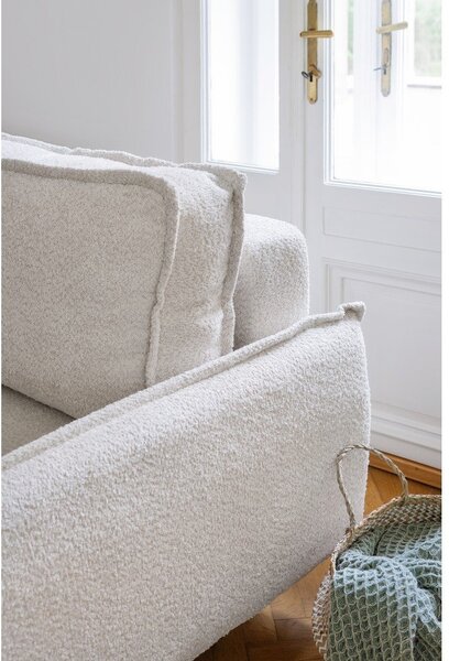 Rdeča raztegljiva sedežna garnitura iz tkanine bouclé 215 cm Patti – Bonami Selection