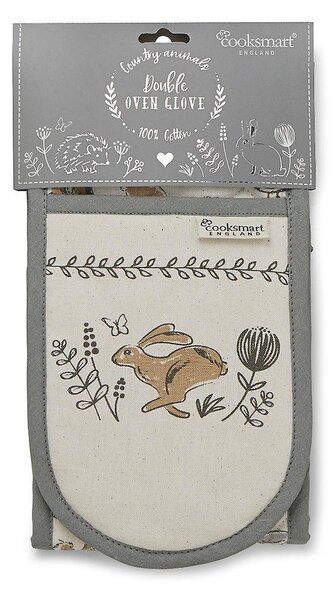 Dvojna bombažnakuhinjska rokavica Cooksmart ®Country Animals