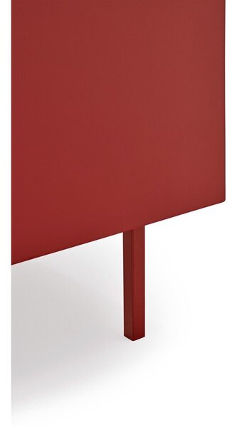 Rdeča nizka komoda v hrastovem dekorju 165x78 cm Arista – Teulat