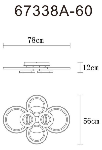 STROPNA LED-SVETILKA KORA 2700-6000 K 230 V
