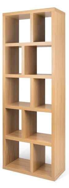 Regal v hrastovem dekorju v naravni barvi 70x198 cm Berlin – TemaHome