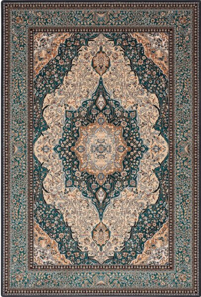 Zelena volnena preproga 133x180 cm Charlotte – Agnella